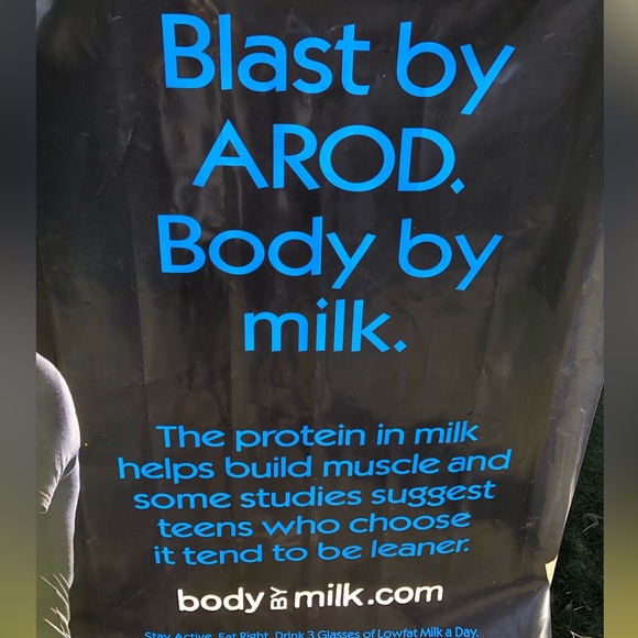 RARE: Alex Rodriguez “GOT MILK” large vinyl ad banner 71”x48” - Picture 7 of 13